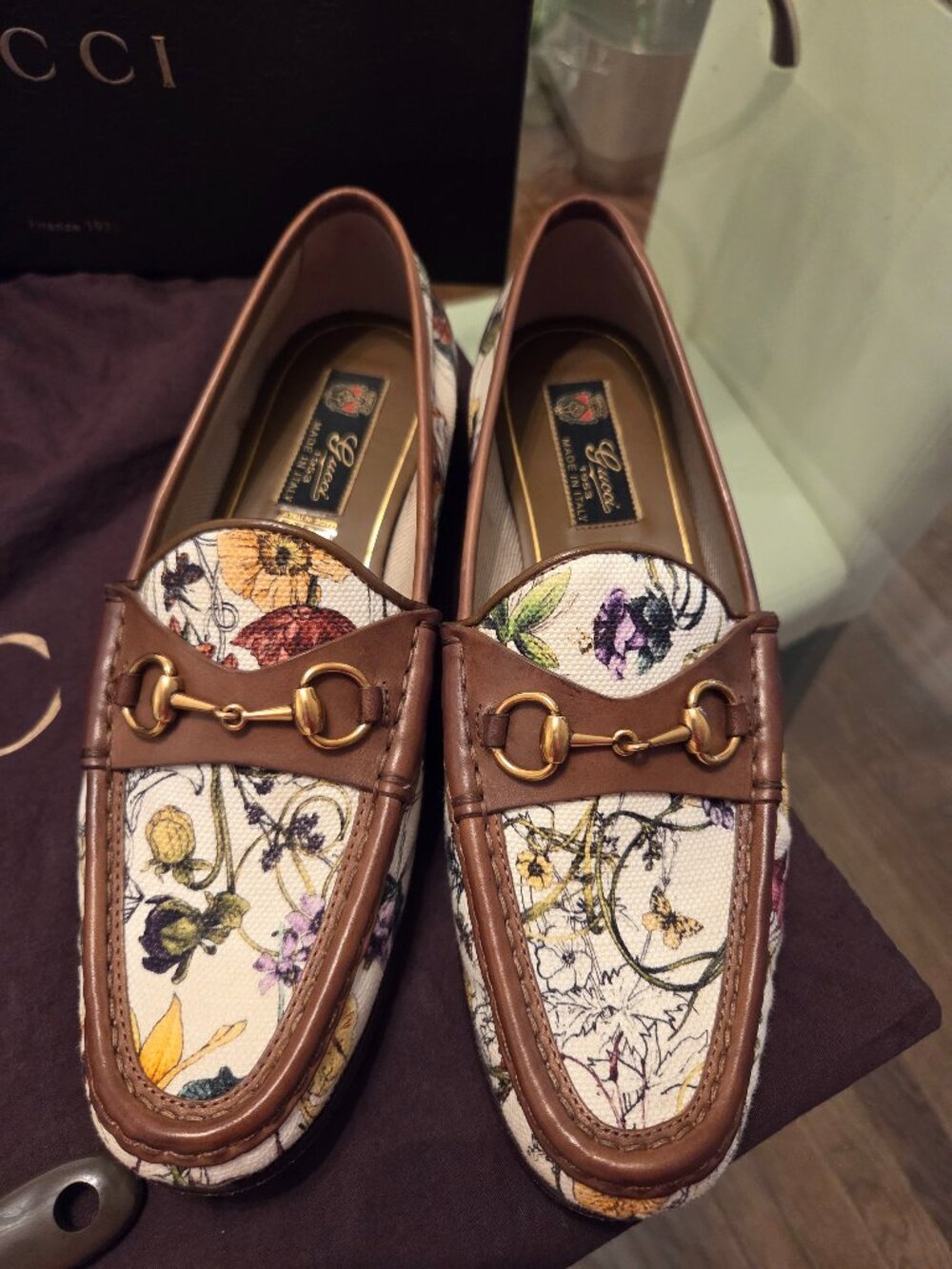 Gucci - Floral Loafers